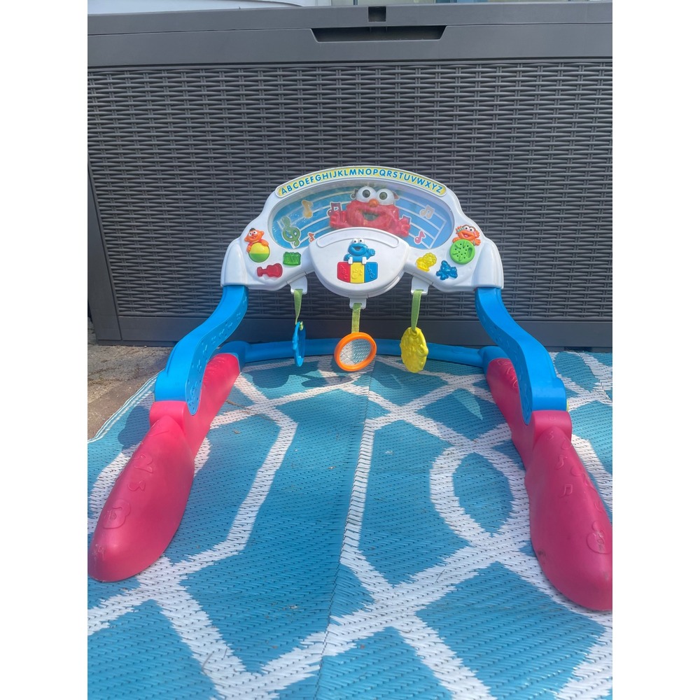Sesame Street Elmo Musical Activity Gym Infant Toddler Play Center Blue Pink